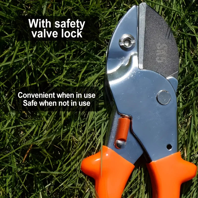 Spring-Loaded Bypass Garden Pruning Shears