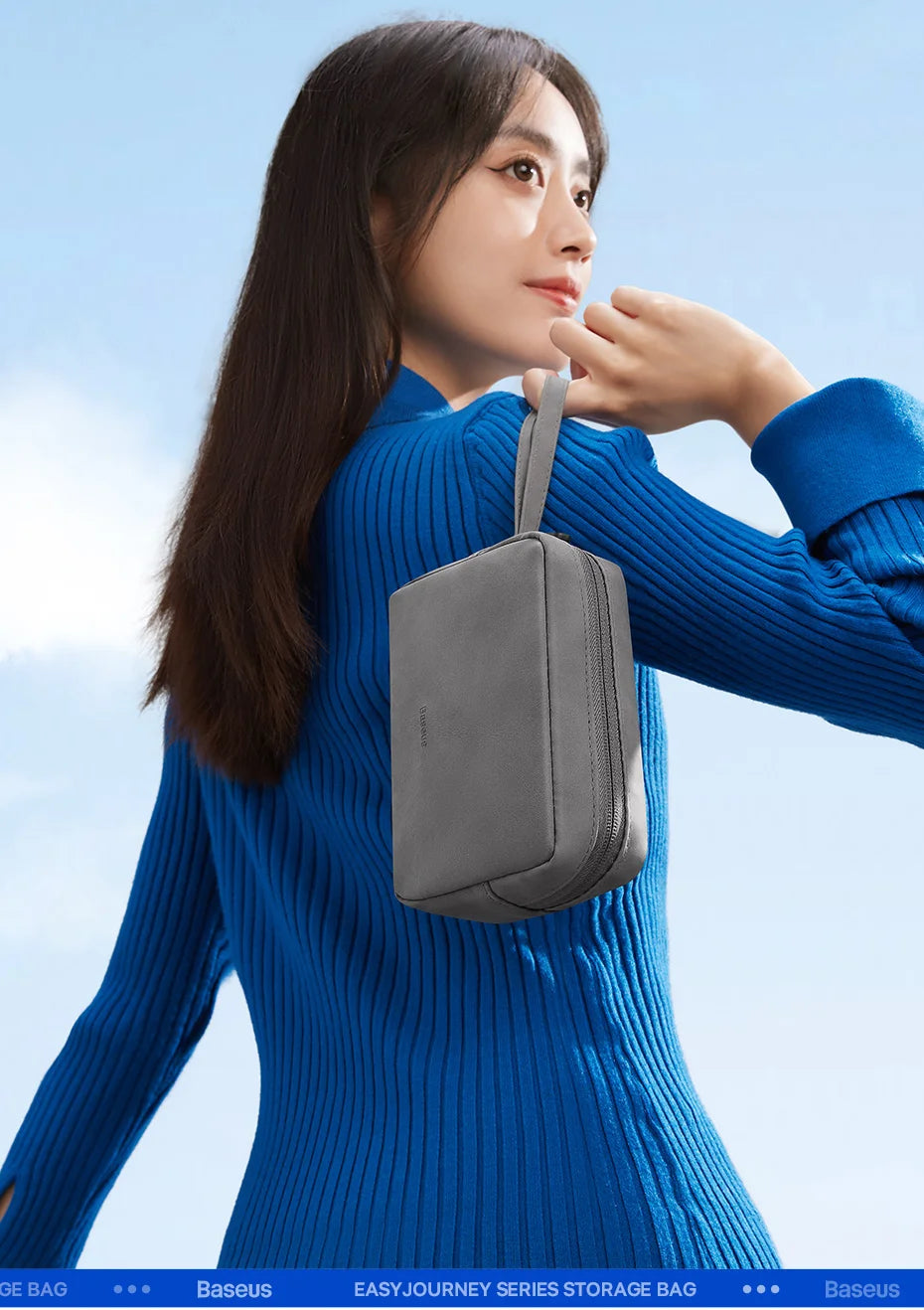 Borsa Organizer per Elettronica con Cerniera per Cavi, Caricabatterie e Gadget