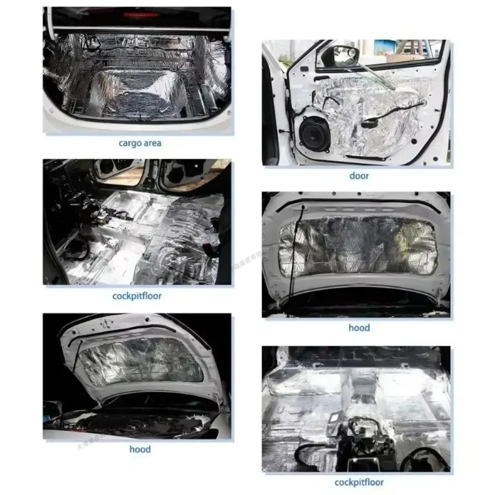 200x50cm 5/10mm Sound Deadener Mat Auto Acoustic Thermal Mat Sound Proof Wall Panels Car Deadening Noise Insulation Mats for Car