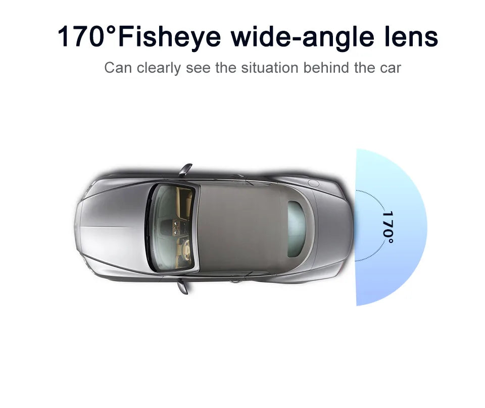 1080P AHD Car Rear View Camera 175° Wide Angle with Guide Lines