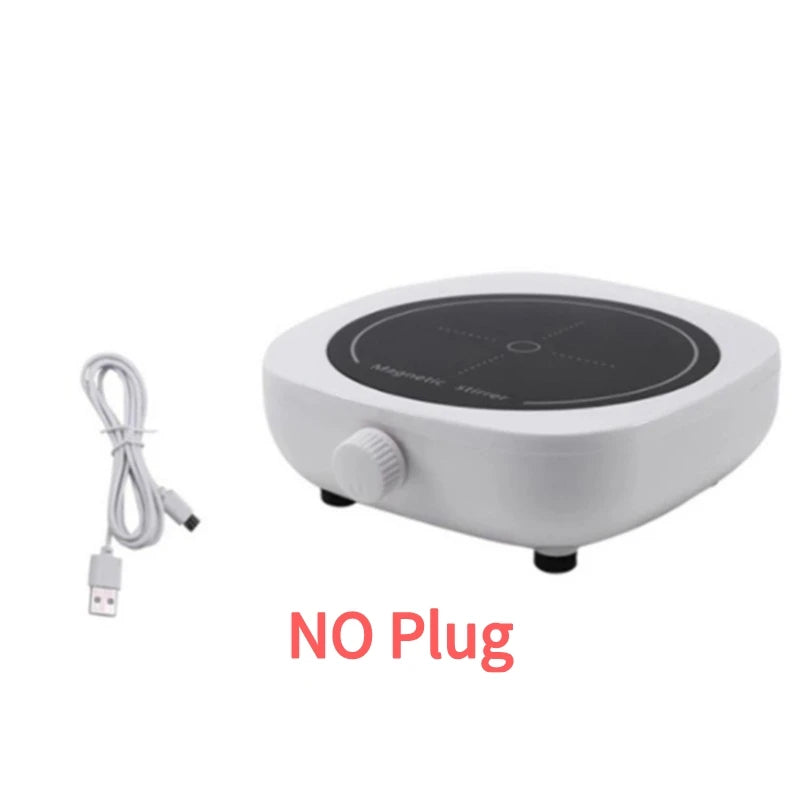 Magnetic Stirrer Mini Lab Stir Mixer Portable Stirrer Plate with Stir Bar 2L 4000RPM for Laboratory (EU/US/UK Plug ) 