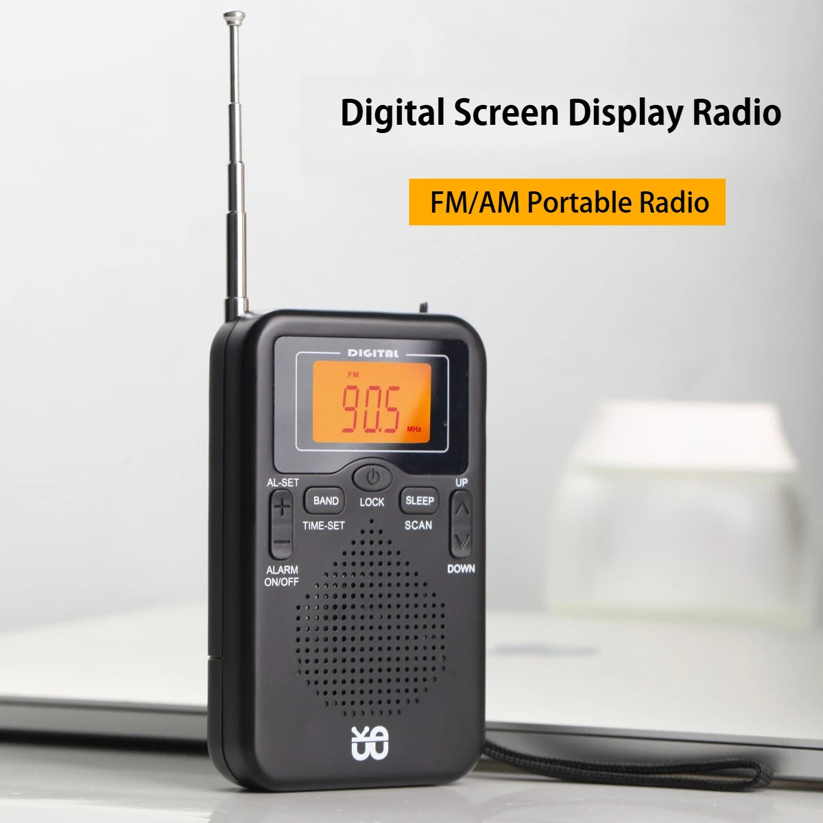 Radio de buzunar AM/FM cu afișaj digital