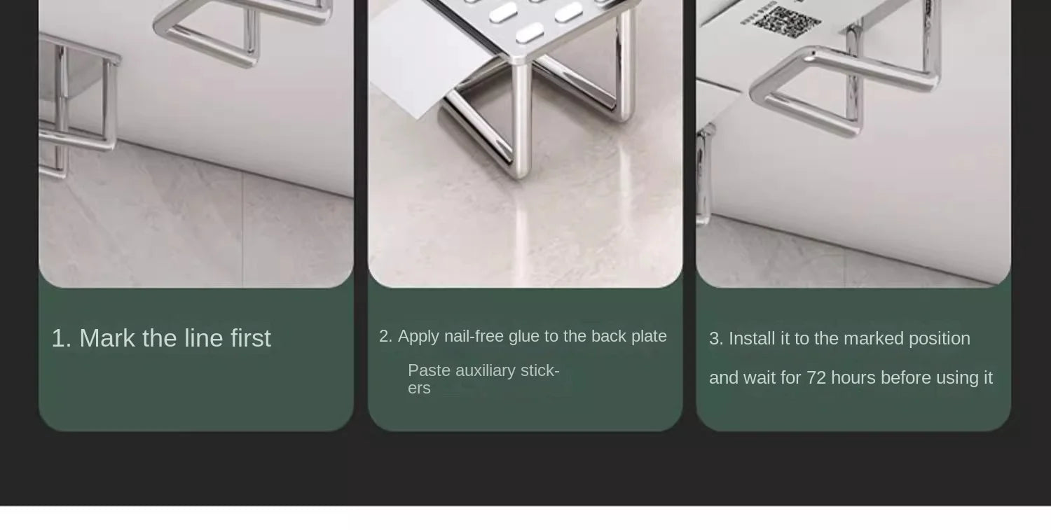 Kitchen Non Perforated Stainless Steel Storage Rack, Wall Mounted Pot Cover Rack, Cabinet Bottom Cutting Board Storage Rack 