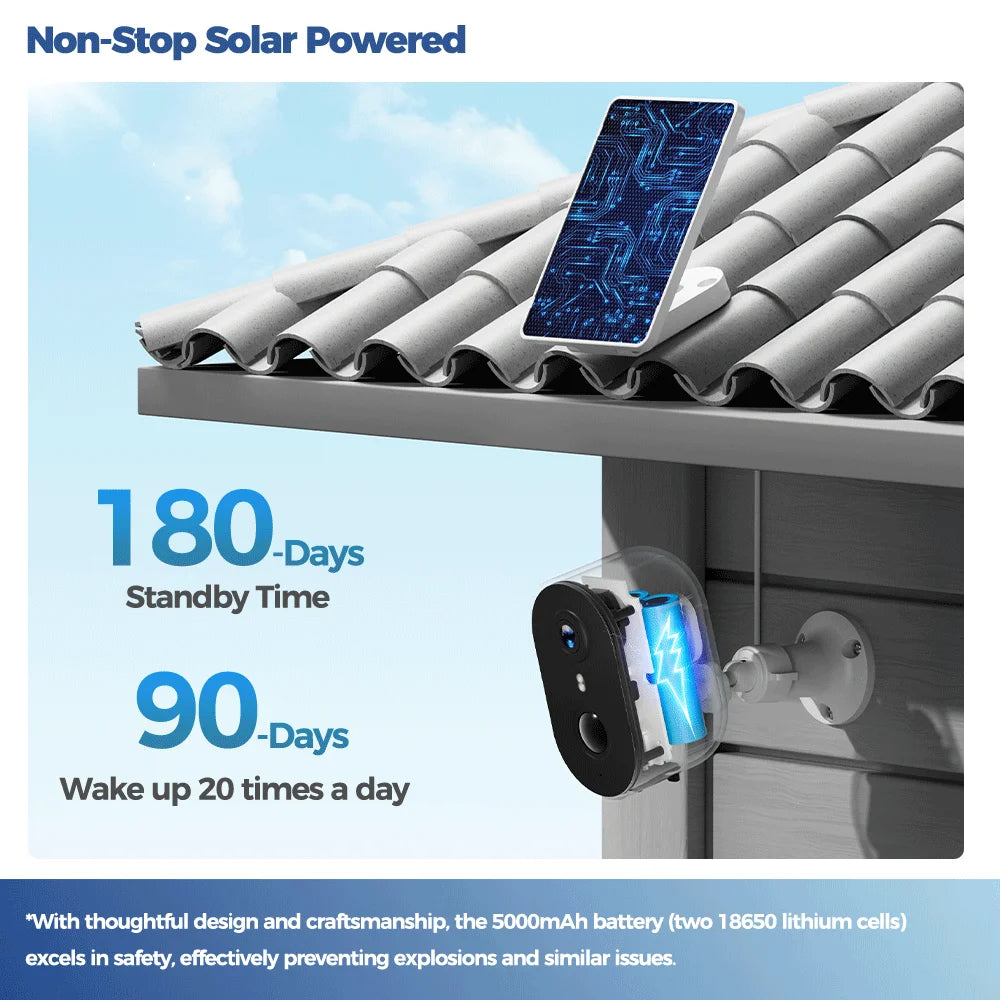 Alevio Outdoor Solar Wireless Security Camera 4MP IP67