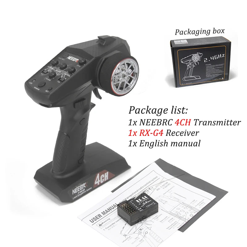 2.4GHz RC Car Radio System - 4 or 7 Channels
