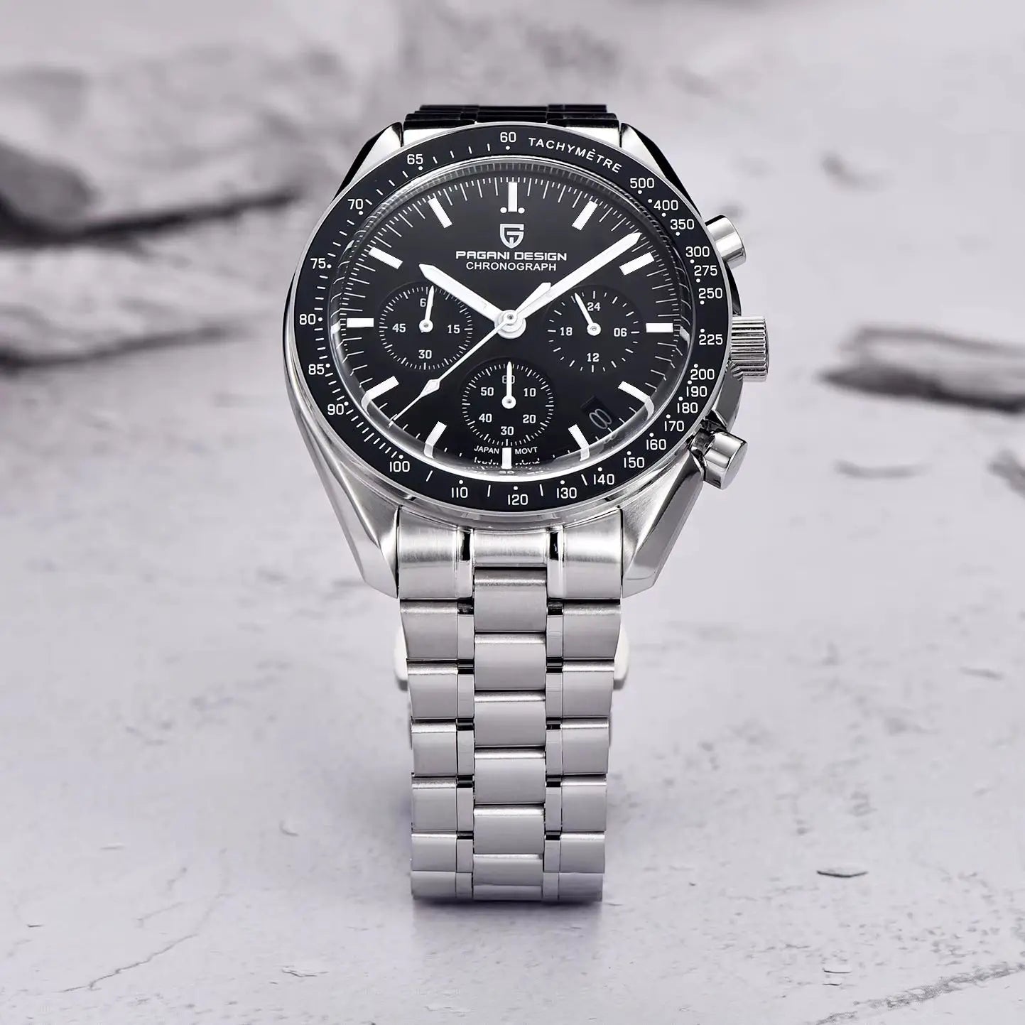 Pagani Design Chronograph Quartz Watch Men's Sapphire Steel 100M