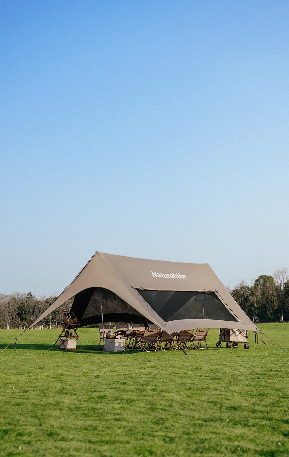 Large Camping Sun Shelter Awning 12–18 Person Waterproof Canopy