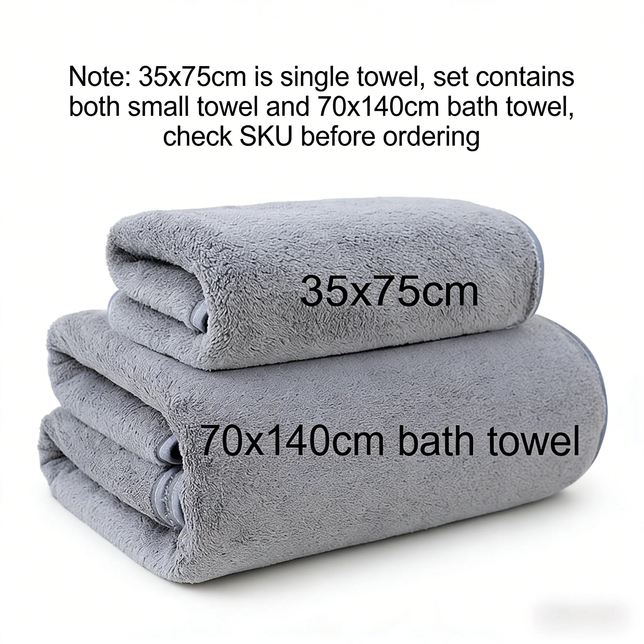 Conjunto de Toalhas de Coral Fleece, Toalhas Macias e Absorventes para Banho e Rosto