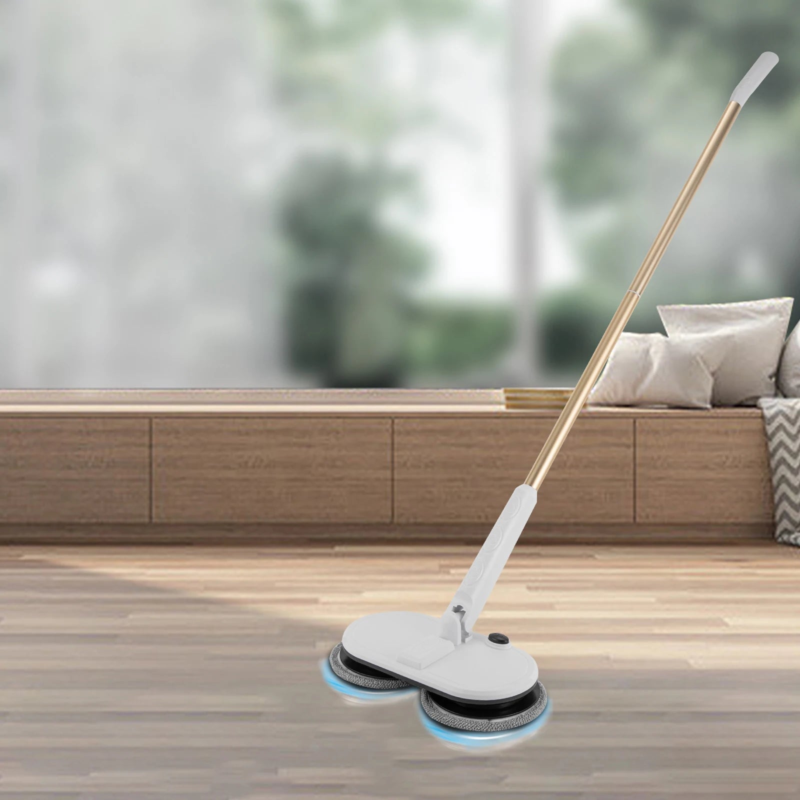 15W Cordless Electric Mop with 60-Minute Battery Life and 150RPM Rotation