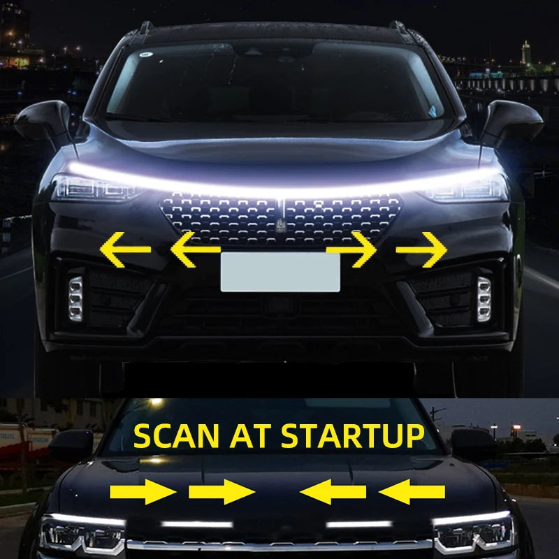 Bande lumineuse LED flexible 12V pour capot de voiture