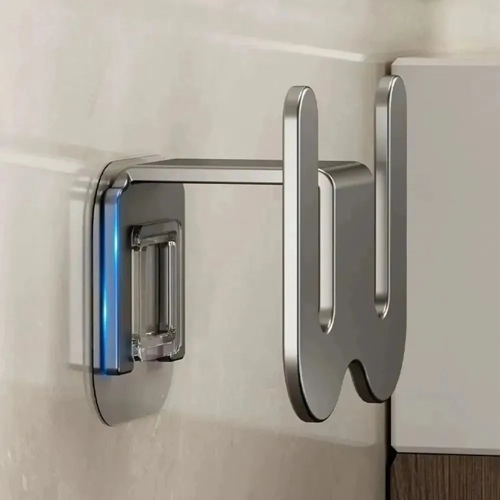 Non Perforated Simple Shoe Storage Rack Bathroom Door with Drainage on The Back Wall Bathroom Slipper Rack Wall Mounted Hook 