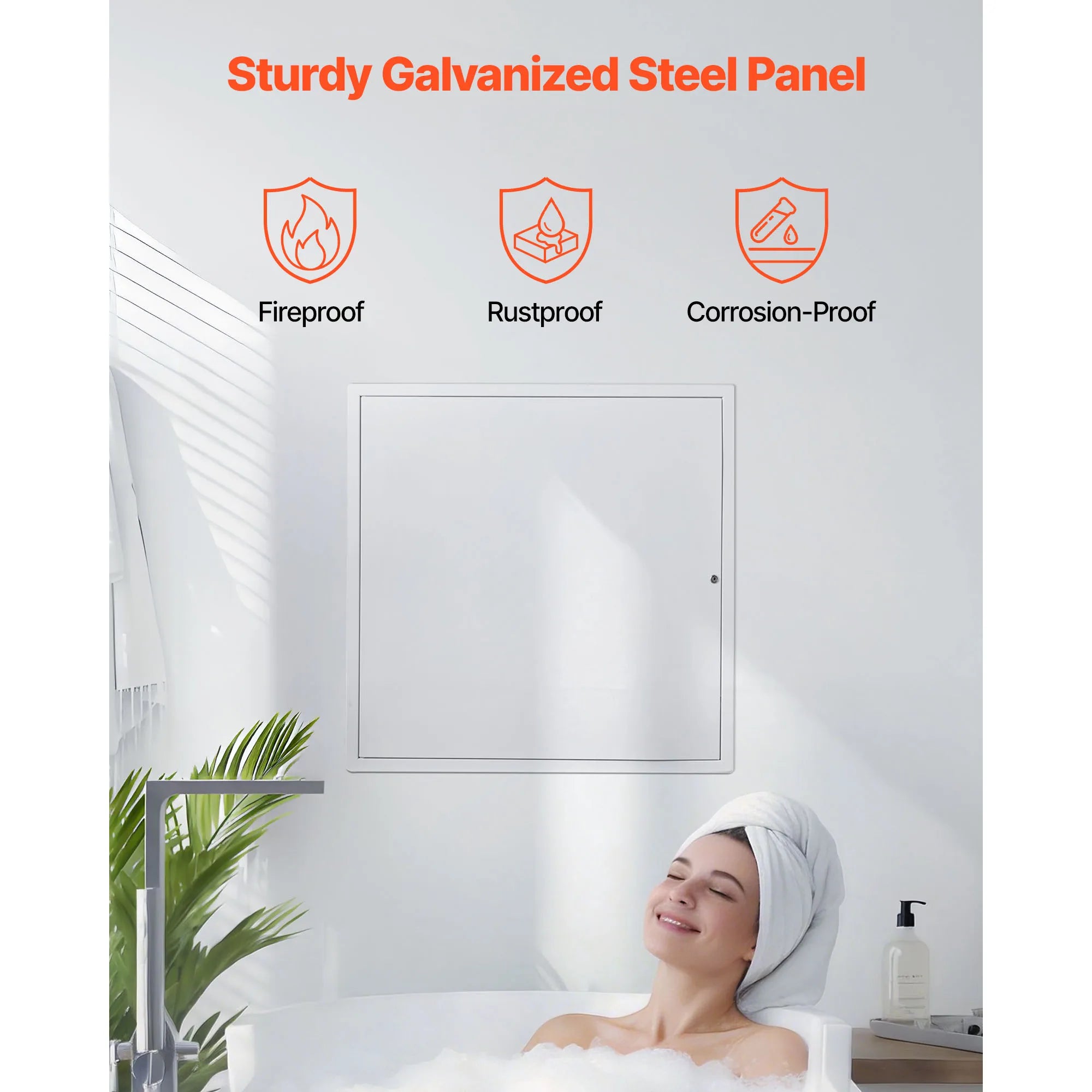 24.4 x 24.4 in Drywall Access Panel with Key Lock Steel Door