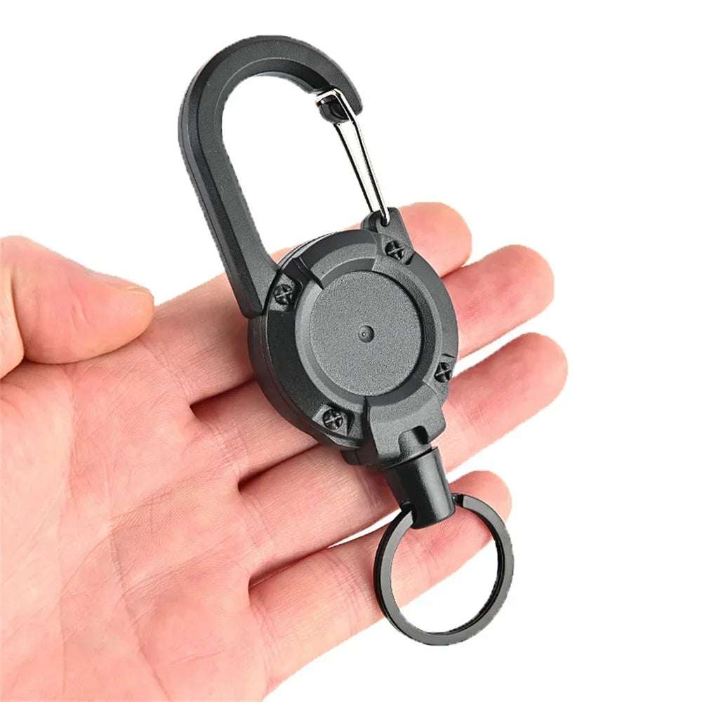 Heavy Duty Retractable Badge Reel with Carabiner Clip