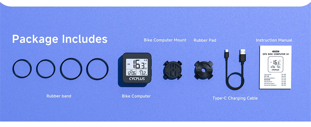 CYCPLUS GPS Bike Computer Wireless Stopwatch IPX6 Waterproof Cycling Odometer Bicycle Accessories Speedometer 