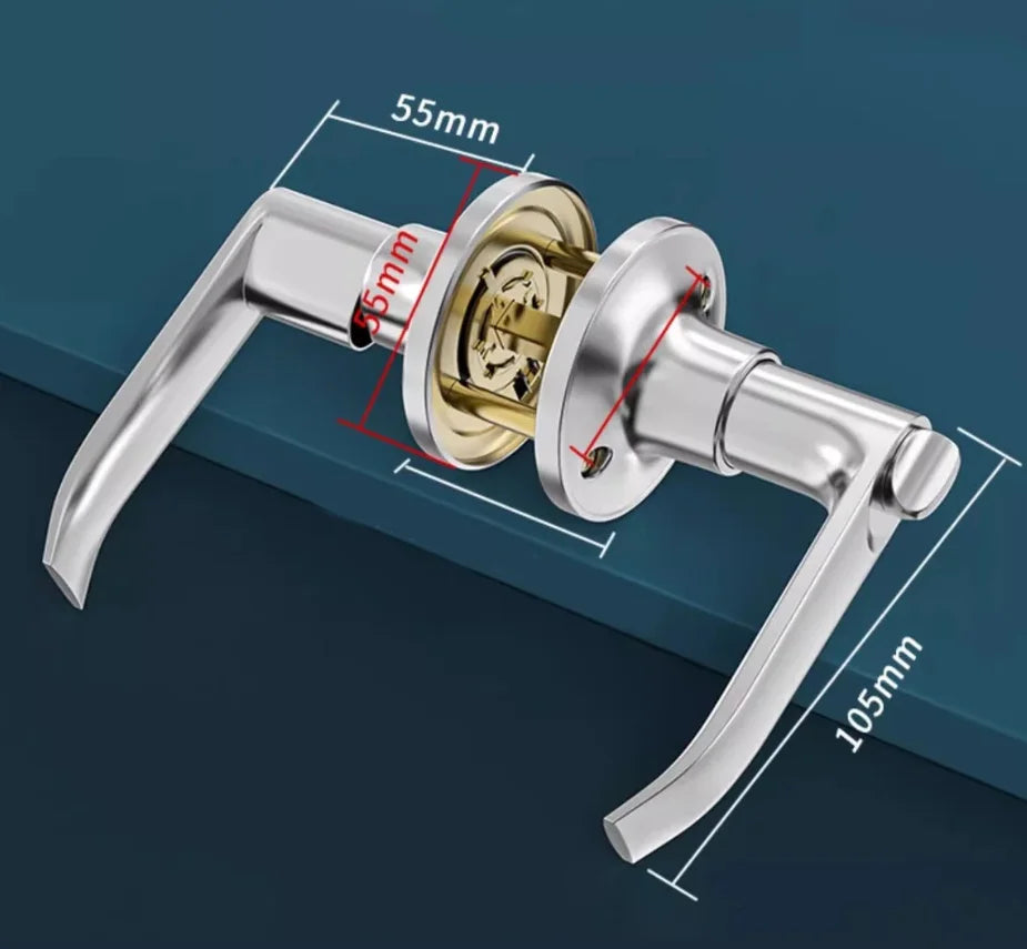 Round Keyed Door Handle Lock Set