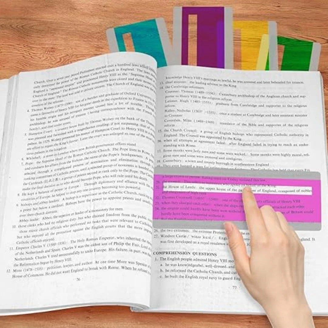 Gekleurde leesgidsstrips - 8 stuks