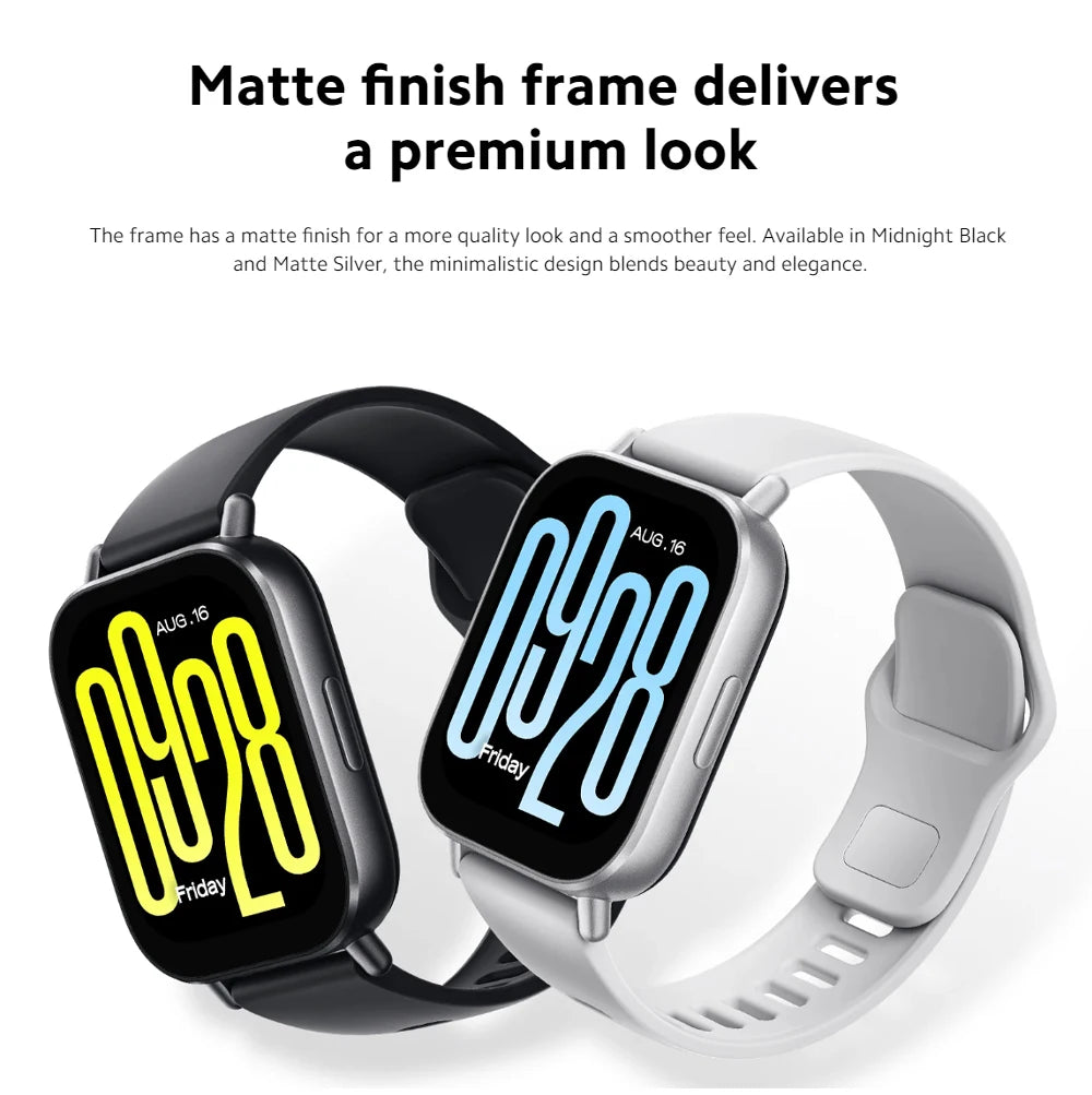 Παγκόσμια Έκδοση Xiaomi Redmi Watch 5 Active 2'' οθόνη LCD · έως 18 ημέρες μπαταρία · κλήσεις Bluetooth® · 140+ τρόποι προπόνησης · 470mAh