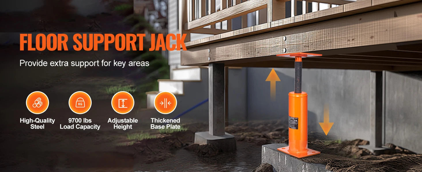 Adjustable House Floor Jack 9700 lb Support Post 12–16 Inch