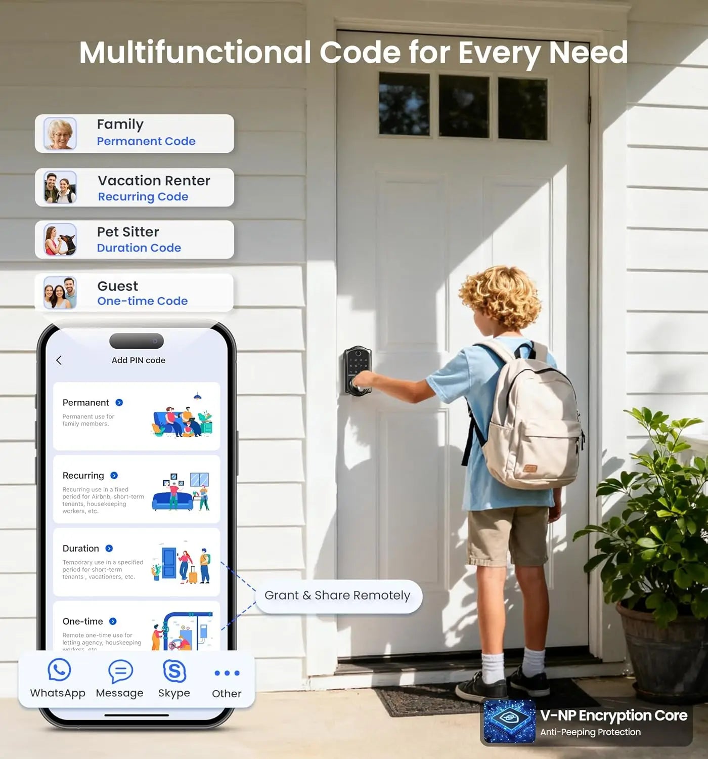 Cerradura inteligente para puerta con huella digital, control por app y entrada sin llave