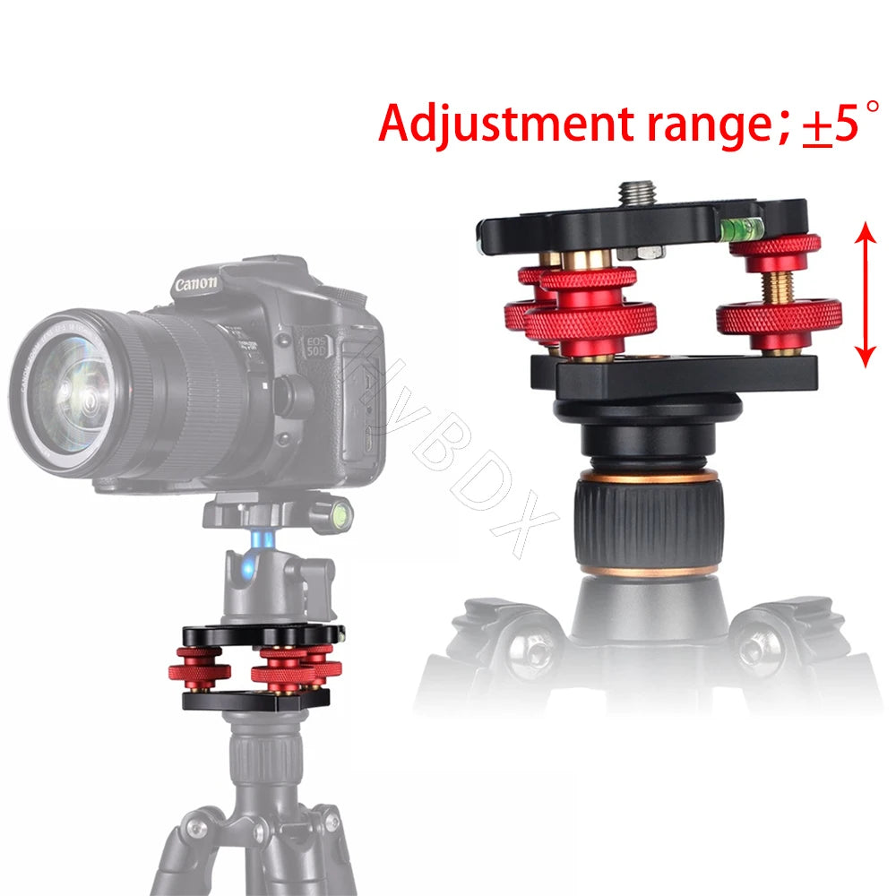 Camera Tripod Levelling Base with Bubble Level