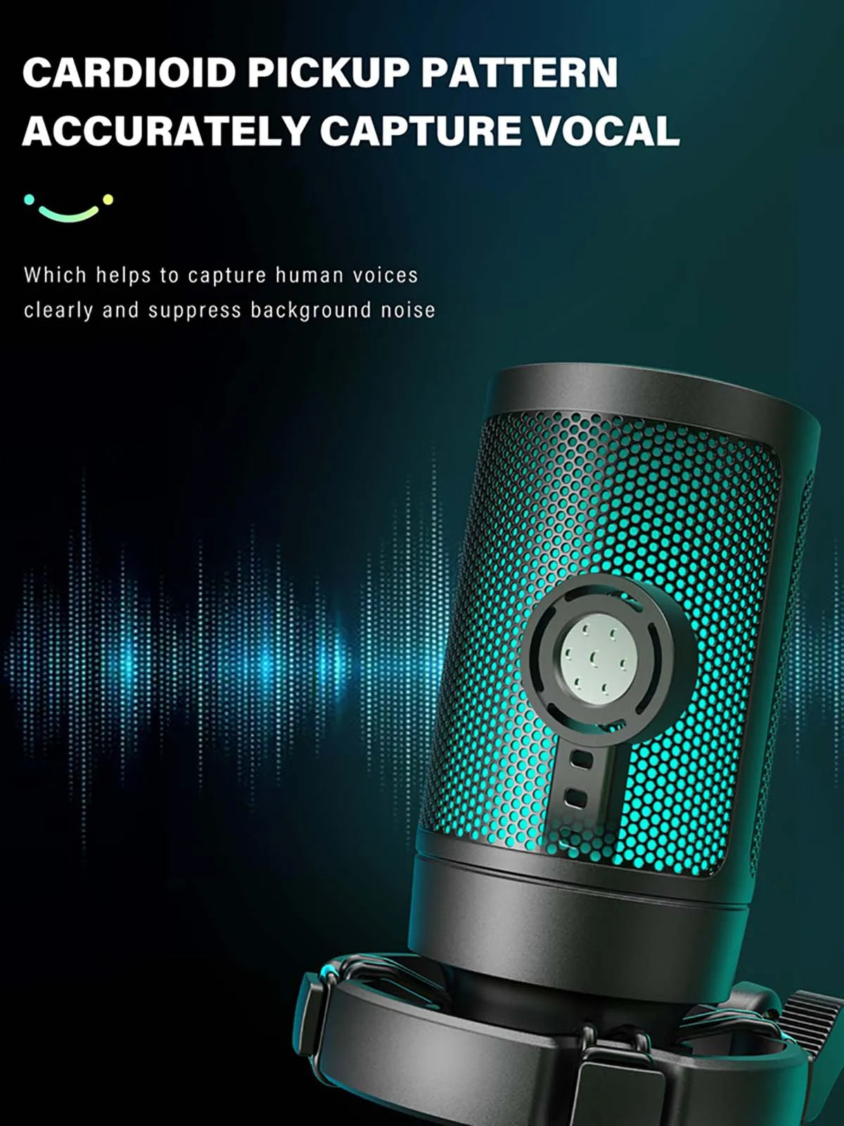 A2 RGB USB Condenser Microphone with Tripod