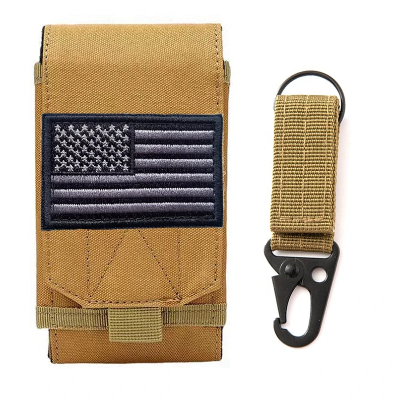 Dvojitý MOLLE laserové puzdro na telefón, taktické opasok EDC, puzdro na opasok, držiak, bedrové doplnky, taška Outdoor kempovanie, mobilný telefón, balíček