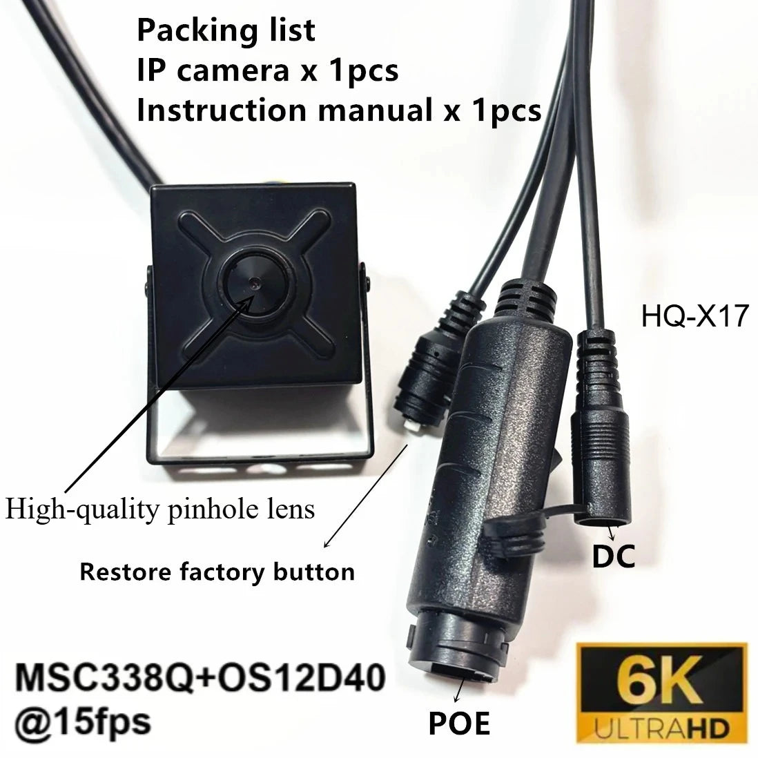 Mini-IP-Kamera 12MP PoE Audio Menschenerkennung
