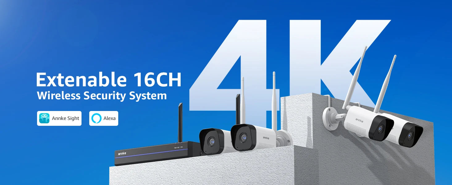 ANNKE 8MP WiFi Security Camera System Kit with 16CH NVR