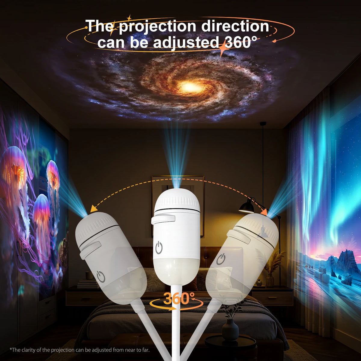 USB Projection Night Light with Changeable Films