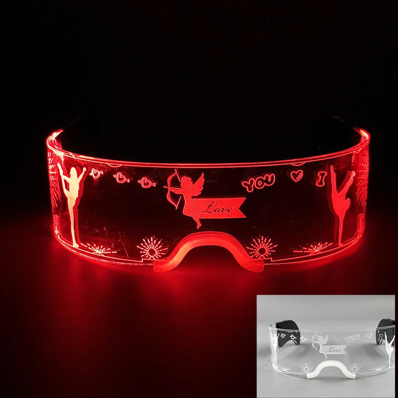 New Colorful LED Glasses Women Men Decor Eyewear Luminous Party Glasses Glowing For  Rave Night Club Bar  Dancing Party 