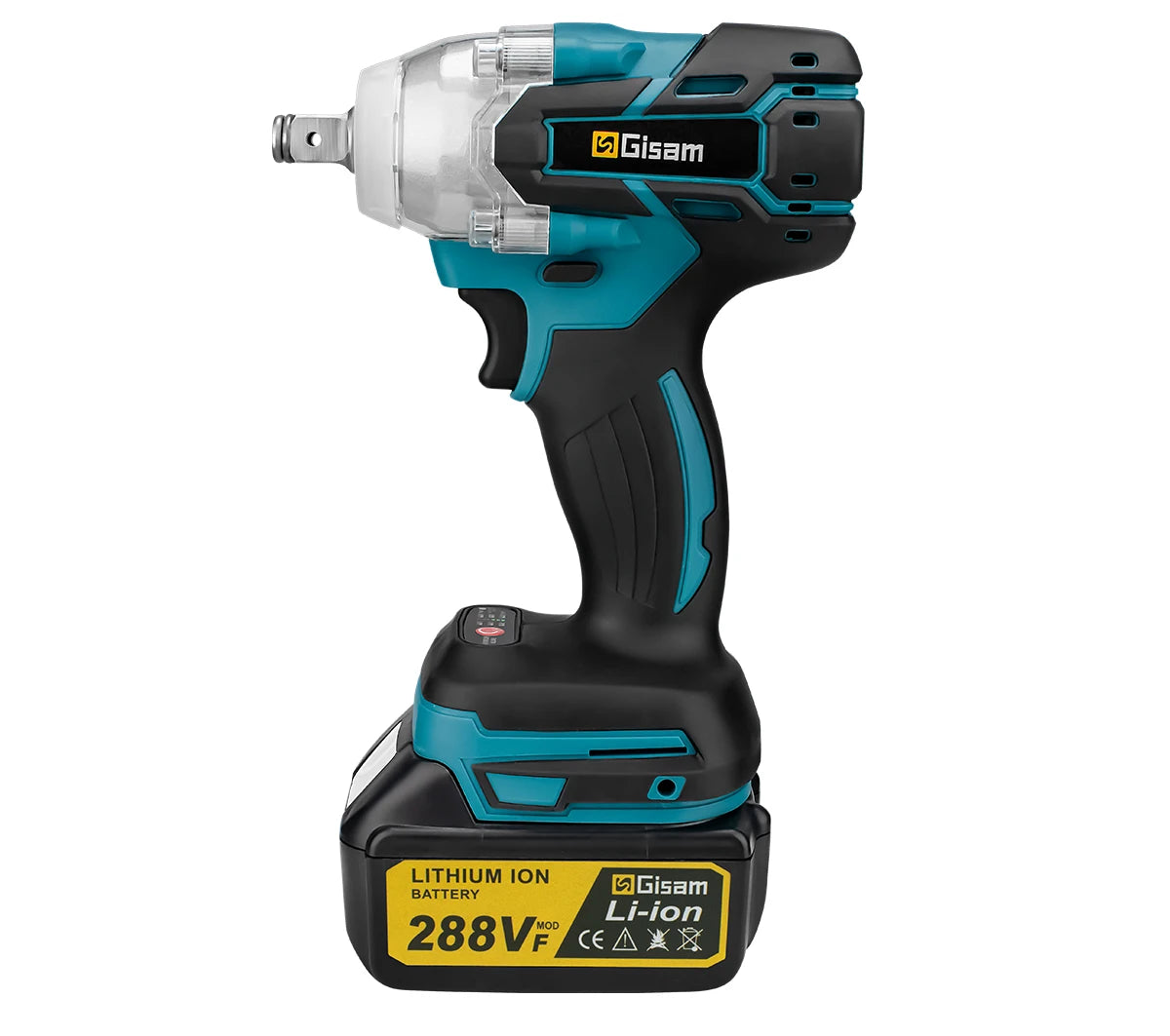 Gisam 520N.M Brushless Electric Impact Wrench for Makita 18V