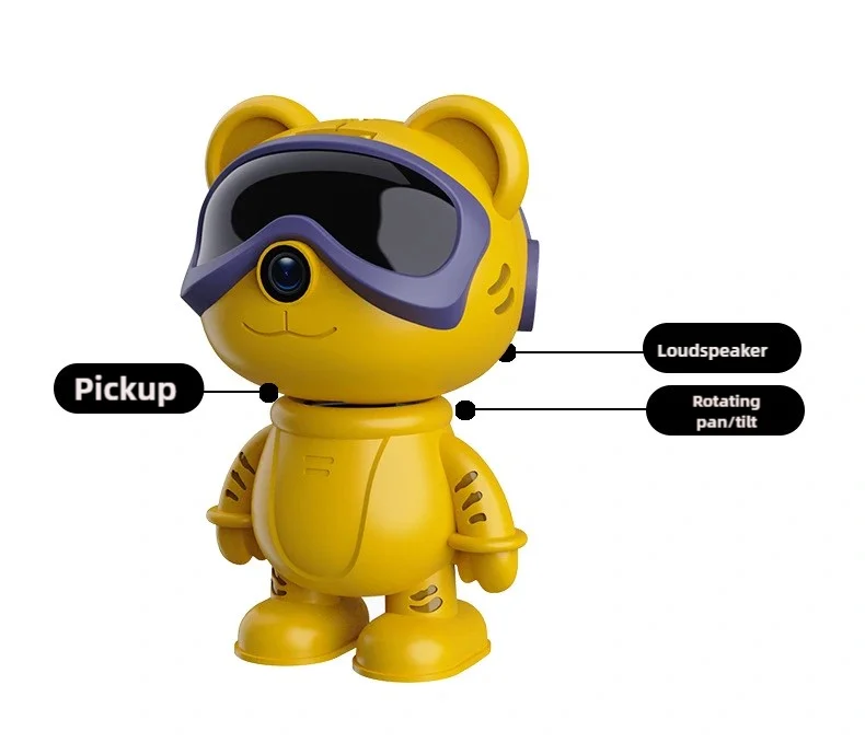 Caméra de surveillance intérieure sans fil 5MP WiFi Vision nocturne PTZ Son à deux voies Protection de sécurité HD Smart Home P6 Slite Robot Cam