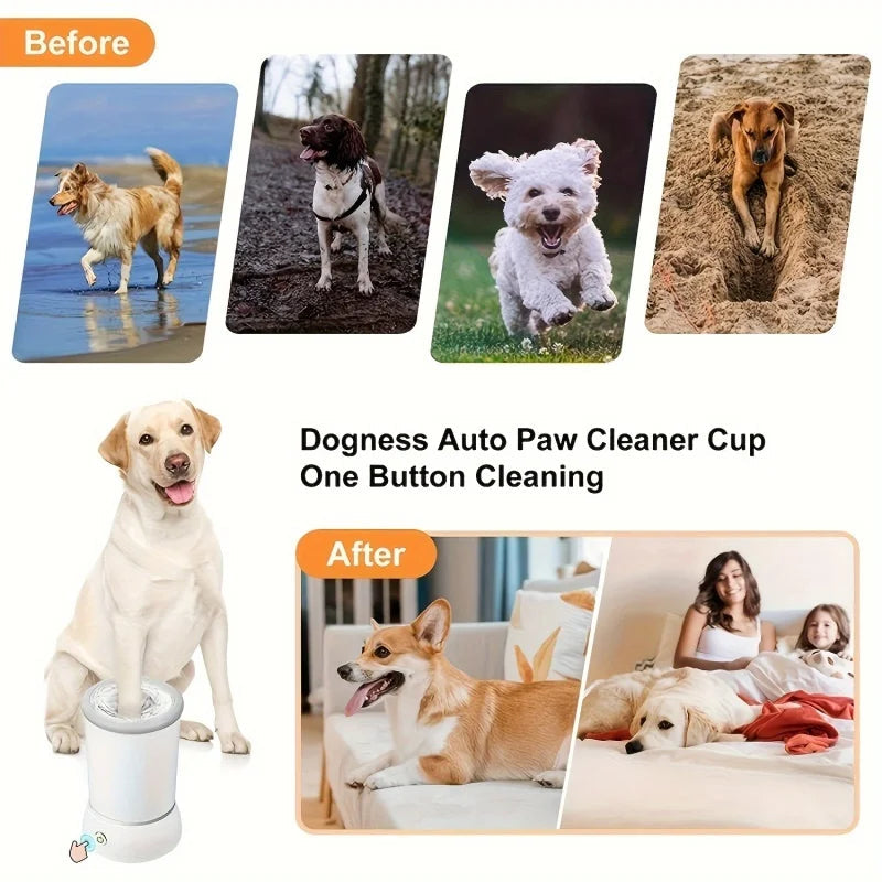 LAMGOOL Pet Feet Washer Electrical Pet Paw Cleaner Automatic Pet Foot Cleaning Cup Portable Quick Low Noise Dog Cat Paw Cleaner 