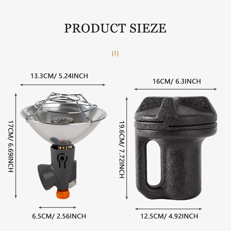 Portable Mini Gas Camping Heater with Propane Adapter