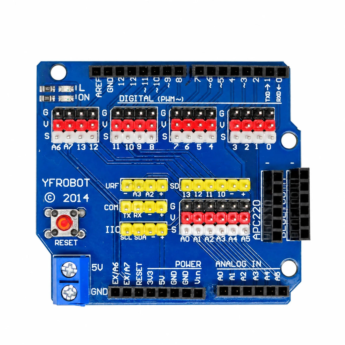 Shield pentru senzori V5 pentru Arduino UNO R3