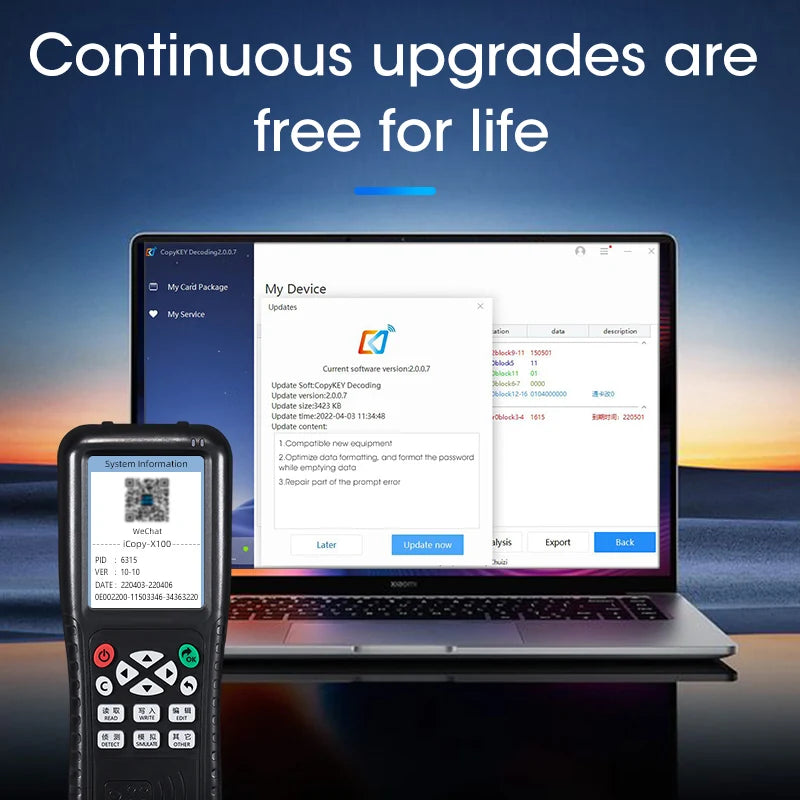 NFC Smart Card Reader Writer RFID Copier 125KHz 13.56MHz USB Fob Programmer Copy Encrypted Key With Voice Broadcast X100 