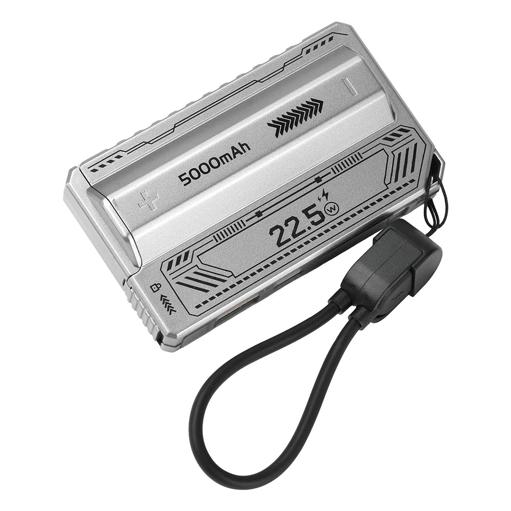Solderless 21700 Power Bank Case with Detachable USB-C Cable