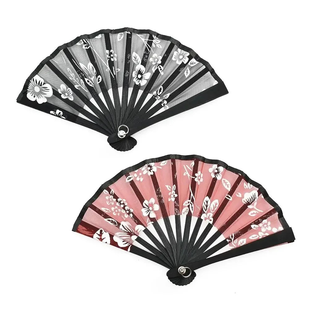 Mini Bamboo-and-Fabric Folding Fan