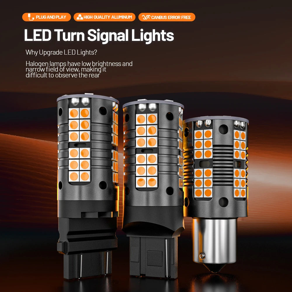 2 Stück PY21W BAU15S 7507 BA15S P21W 7506 WY21W 7440A T20 3156 P27W T25 LED Signallicht Blinker Beleuchtung Canbus Zubehör