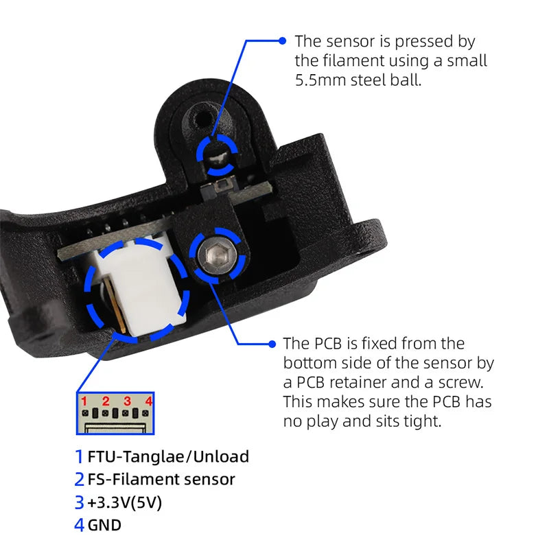 Smart Filament Sensor for Orbiter V2 Extruders