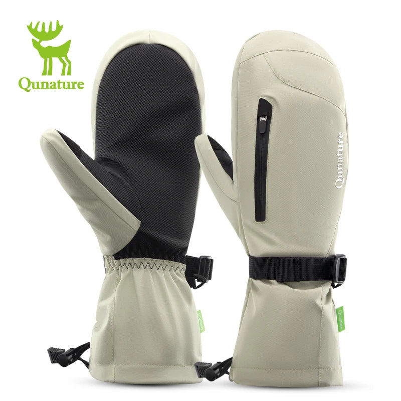 Qunature Ski Gloves with Anti-Slip Palm and Fleece Lining