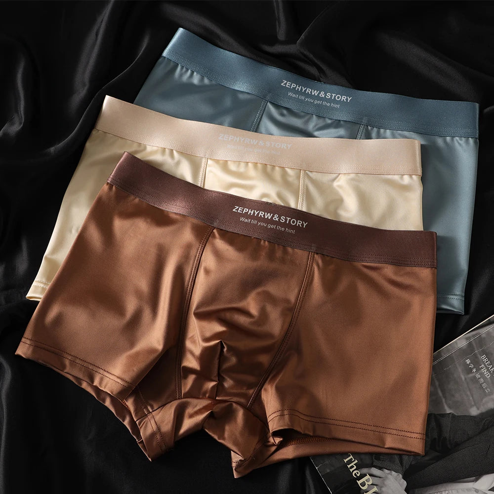Men's Ice Silk Boxer Shorts, 3-Pack, Sizes L to XXXL