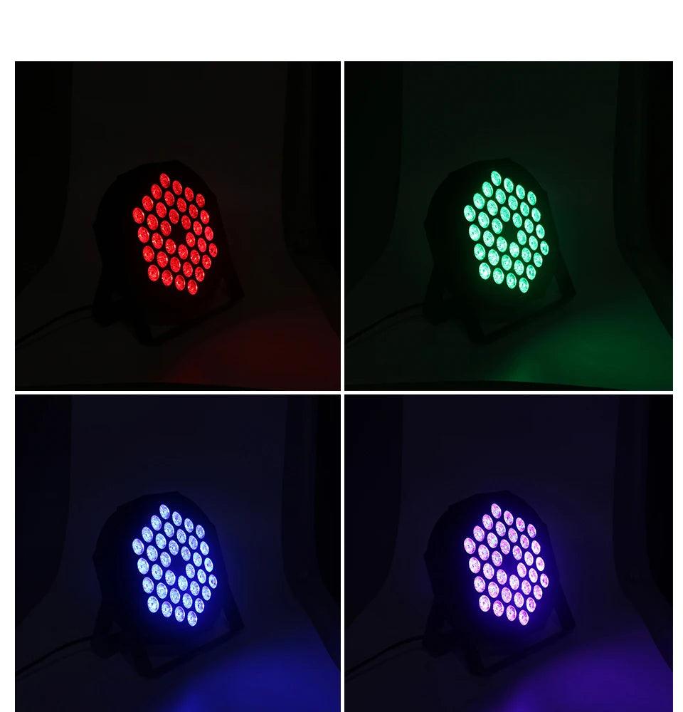 4er-Set 36-LED RGB 3-in-1 DMX512 Stage Par Lights