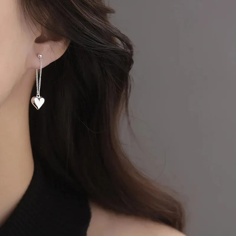 Geometric Heart-shaped Earrings For Women Girls Fashion Hollow Heart Hoop Earrings Jewelry Accessories 