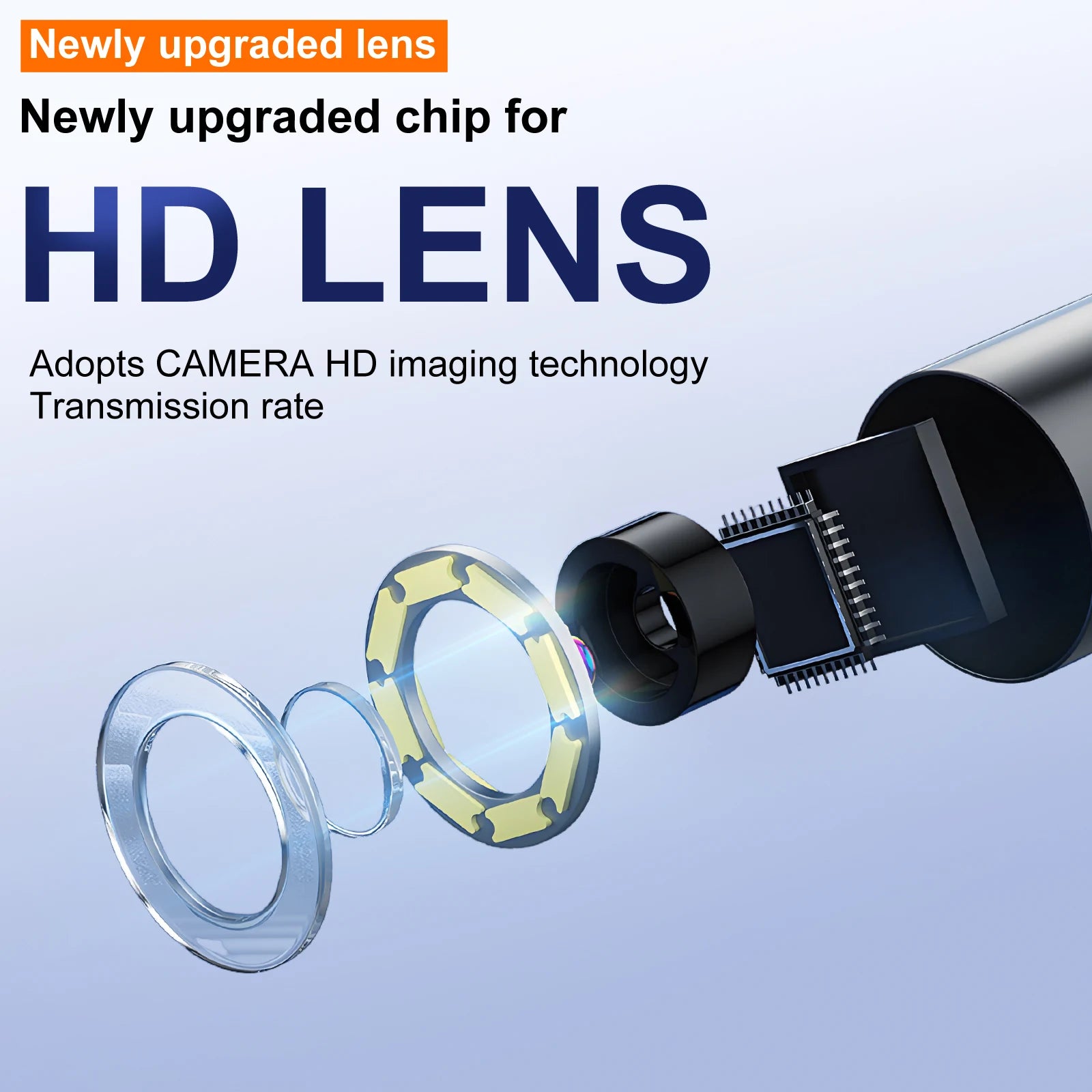1080P HD Borescope Camera with 4.3" LCD and 8 LEDs