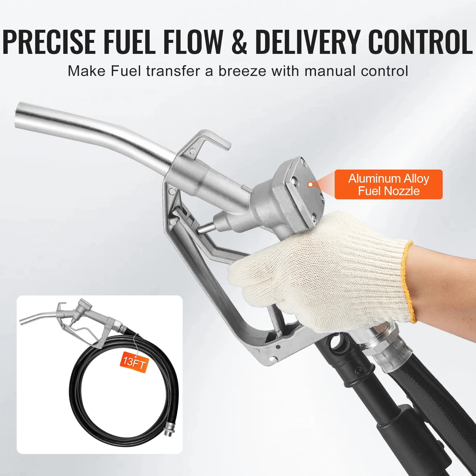 12V DC Fuel Transfer Pump 5–15 GPM Portable Diesel Gas Pump