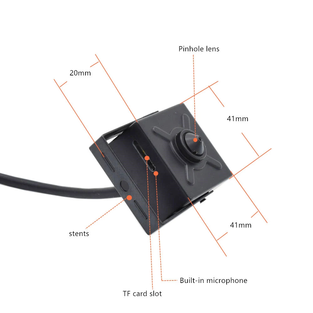 4K 8MP Wifi PoE StarlightIMX415 Pin Hole Cube Square Mini IP Camera Korean Lens for Indoor Covert Forensics Industry Use