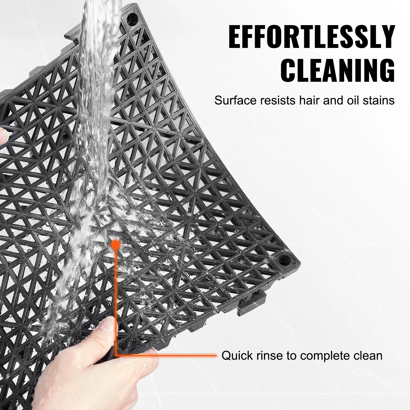 SucceBuy Interlocking Tile 12/50/55PCS 12"x12" Splicing Soft PVC Drainage Floor Tiles Non-Slip Drainage Holes for Bathroom Pool