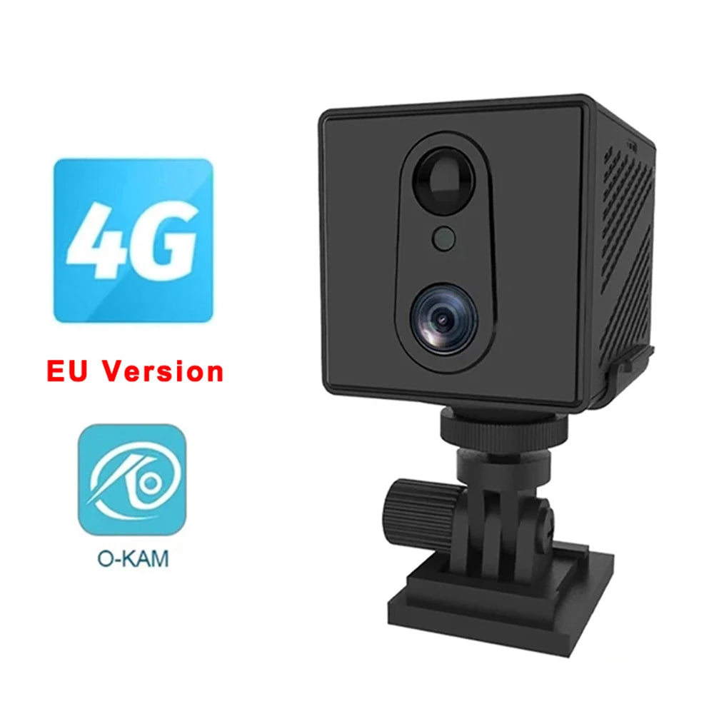 Mini 4G Security Camera with AI Detection, 5MP HD & Night Vision