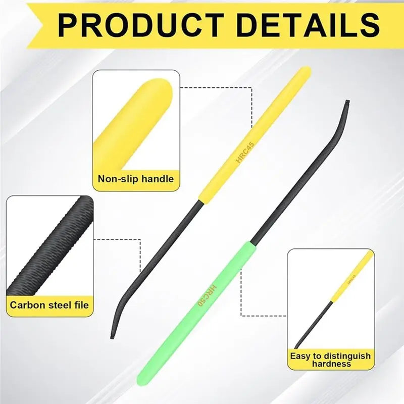 Six-Piece HRC40-65 Hardness Testing File Set